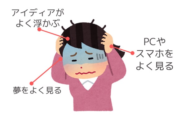 グルグル思考が止まらない（脳の興奮）